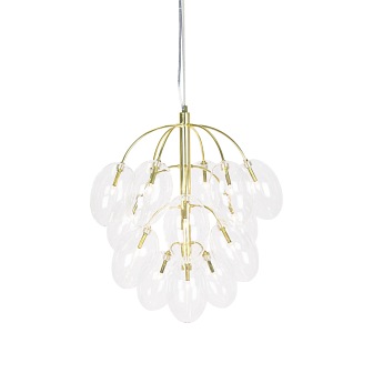 Lampa szklane bańki Drops złota 50cm
